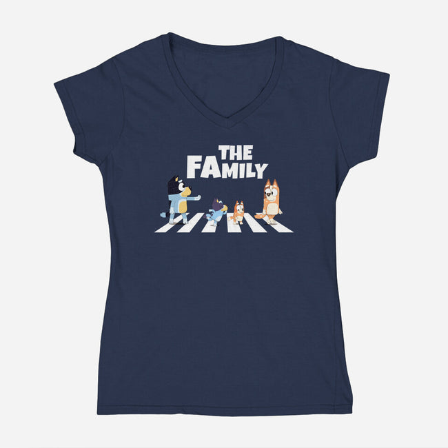 Family This Way-Womens-V-Neck-Tee-MaxoArt