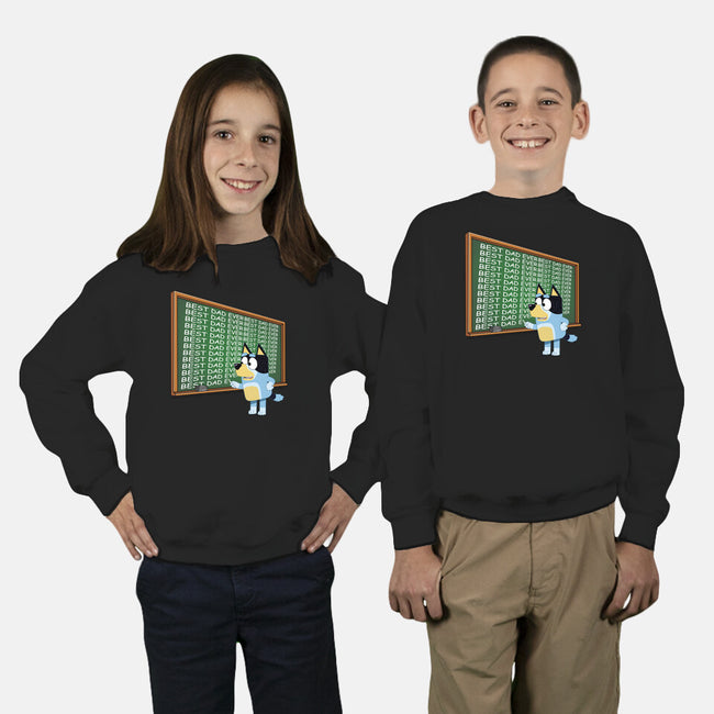 Best Dad Ever-Youth-Crew Neck-Sweatshirt-MaxoArt