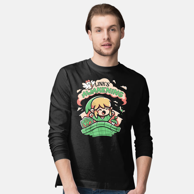 Link's Awakening-Mens-Long Sleeved-Tee-Ca Mask