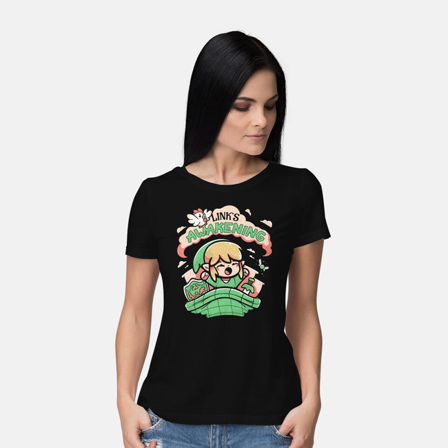 Link's Awakening-Womens-Basic-Tee-Ca Mask