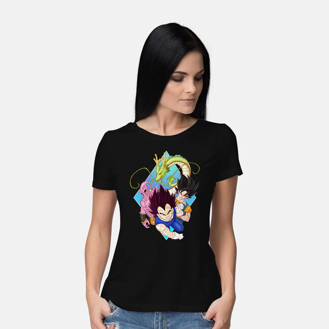 Dragon Ball Crew-Womens-Basic-Tee-MaxoArt