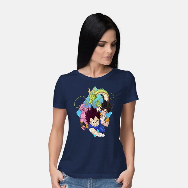 Dragon Ball Crew-Womens-Basic-Tee-MaxoArt