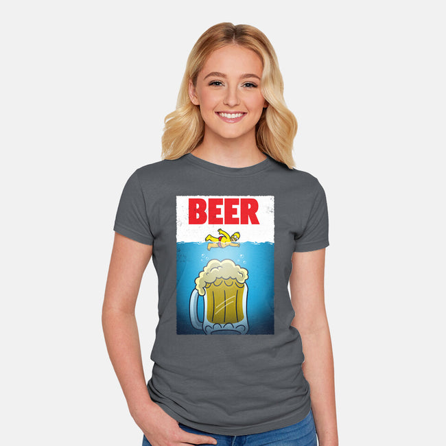 D'oh Beer-Womens-Fitted-Tee-Barbadifuoco