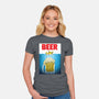 D'oh Beer-Womens-Fitted-Tee-Barbadifuoco