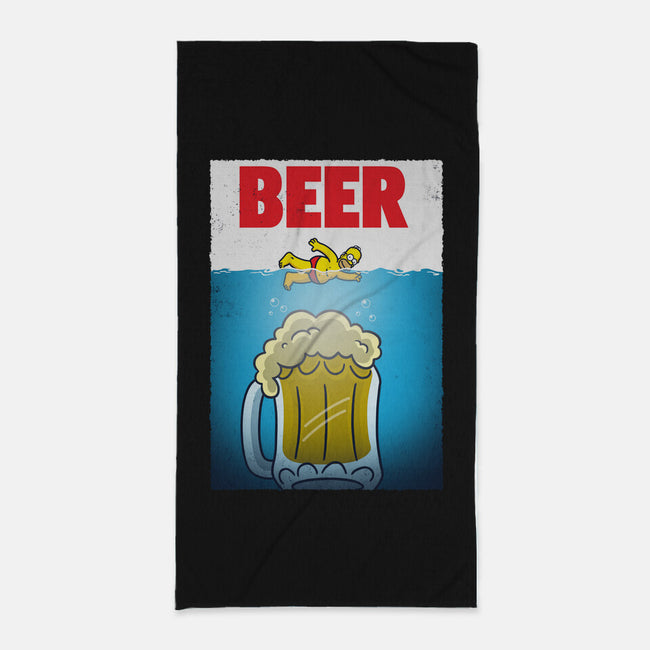 D'oh Beer-None-Beach-Towel-Barbadifuoco