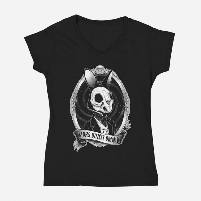 Gothic Rabbit-Womens-V-Neck-Tee-Studio Mootant