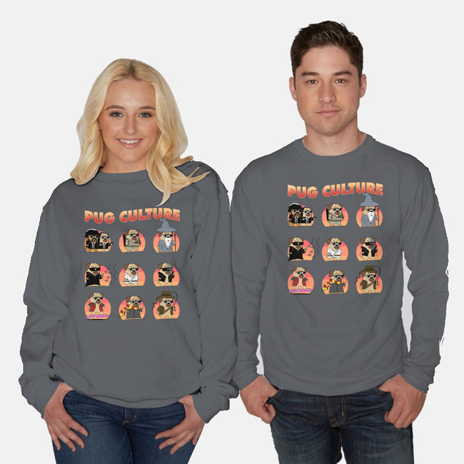 Pug Culture-Unisex-Crew Neck-Sweatshirt-sachpica