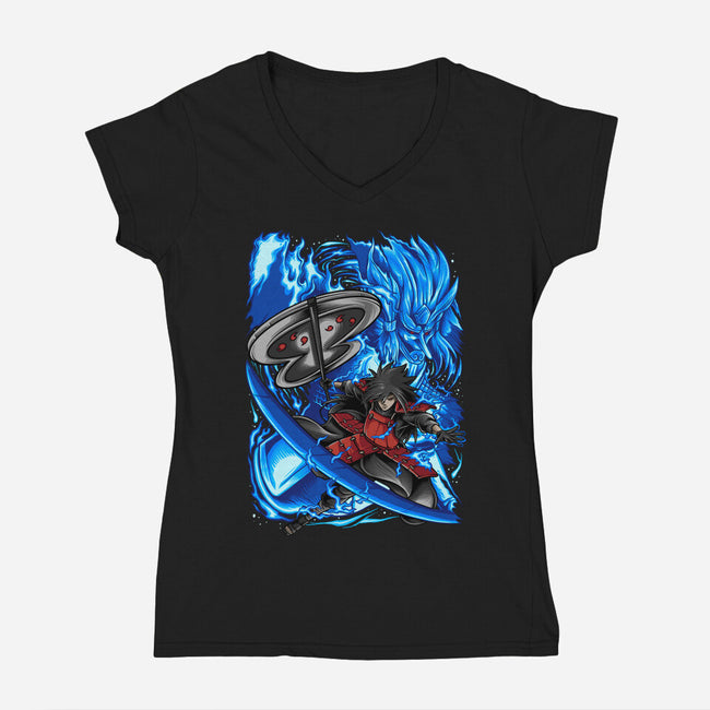 Blue Susanoo-Womens-V-Neck-Tee-alanside