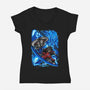 Blue Susanoo-Womens-V-Neck-Tee-alanside