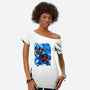 Blue Susanoo-Womens-Off Shoulder-Tee-alanside