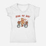 Ride Or Die Catana-Womens-V-Neck-Tee-vp021