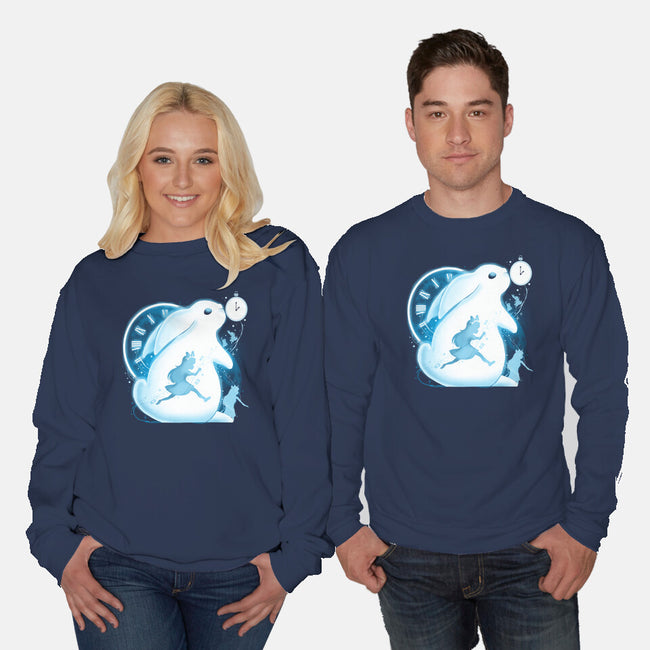 The Rabbit Hole-Unisex-Crew Neck-Sweatshirt-Vallina84