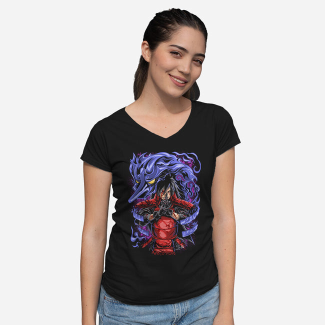 Madara Uchiha-Womens-V-Neck-Tee-Nihon Bunka