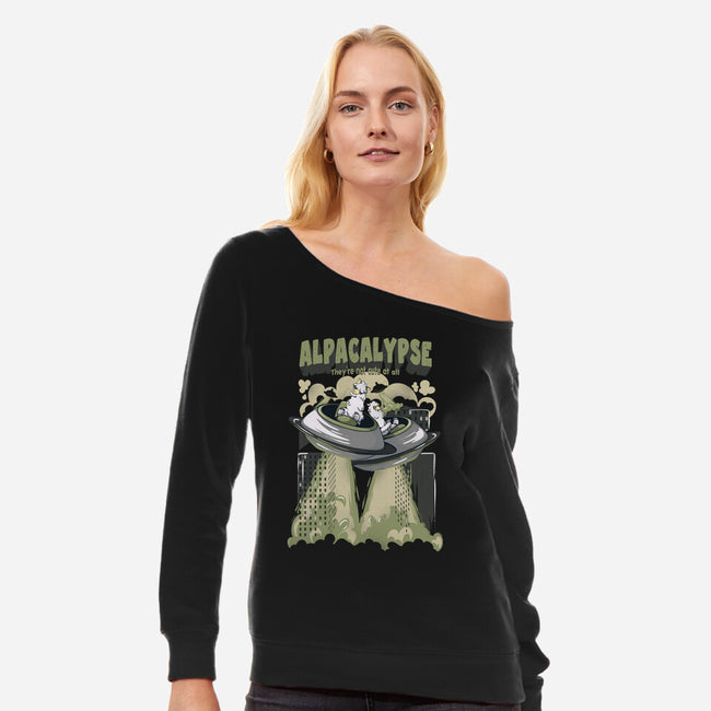 Alpacalypse-Womens-Off Shoulder-Sweatshirt-Claudia