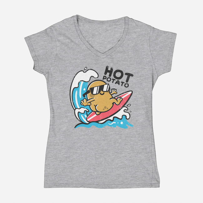 Hot Potato-Womens-V-Neck-Tee-NemiMakeit