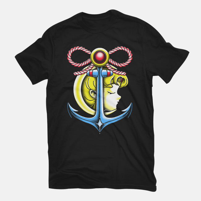 Anchor Moon-Womens-Fitted-Tee-estudiofitas