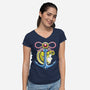 Anchor Moon-Womens-V-Neck-Tee-estudiofitas