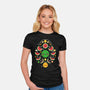 Watermelon Moon Phases-Womens-Fitted-Tee-NemiMakeit