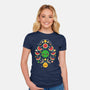 Watermelon Moon Phases-Womens-Fitted-Tee-NemiMakeit