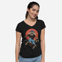 Trasher On Skates-Womens-V-Neck-Tee-vp021