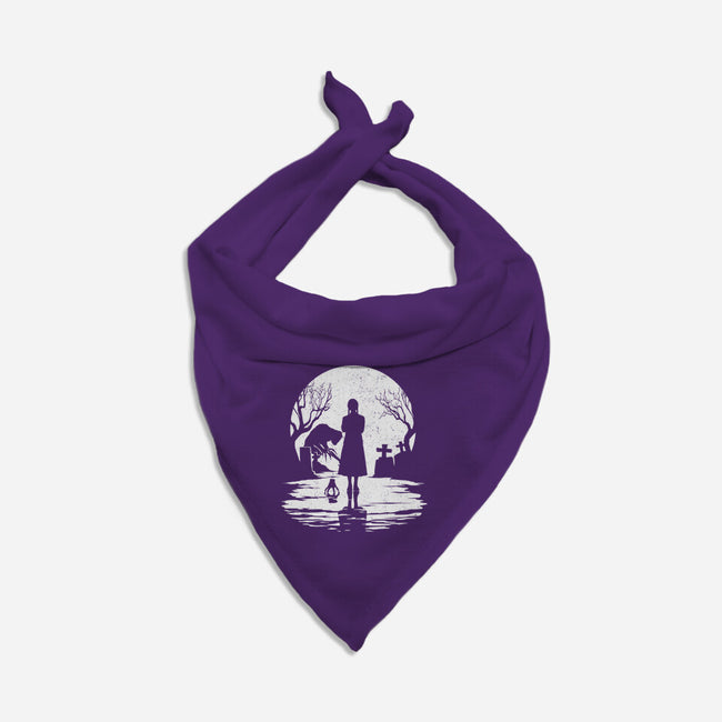 Spooky Moon-Cat-Bandana-Pet Collar-GrayspellHouse