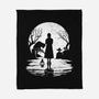 Spooky Moon-None-Fleece-Blanket-GrayspellHouse