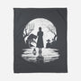 Spooky Moon-None-Fleece-Blanket-GrayspellHouse