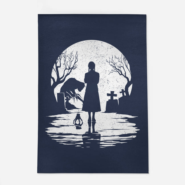 Spooky Moon-None-Outdoor-Rug-GrayspellHouse