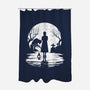 Spooky Moon-None-Polyester-Shower Curtain-GrayspellHouse
