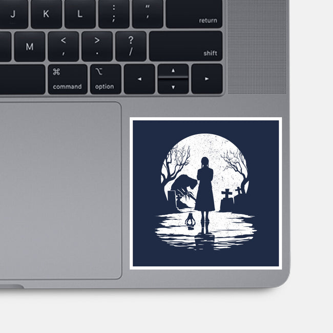 Spooky Moon-None-Glossy-Sticker-GrayspellHouse