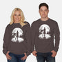 Spooky Moon-Unisex-Crew Neck-Sweatshirt-GrayspellHouse