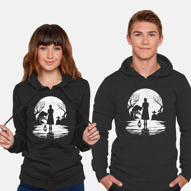 Spooky Moon-Unisex-Pullover-Sweatshirt-GrayspellHouse