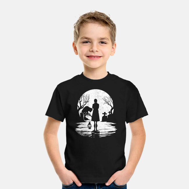 Spooky Moon-Youth-Basic-Tee-GrayspellHouse