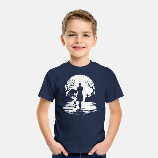 Spooky Moon-Youth-Basic-Tee-GrayspellHouse