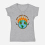 Happy Earth-Womens-V-Neck-Tee-Kladenko