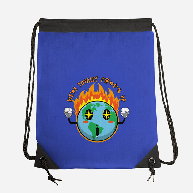 Happy Earth-None-Drawstring-Bag-Kladenko