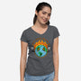 Happy Earth-Womens-V-Neck-Tee-Kladenko