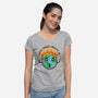 Happy Earth-Womens-V-Neck-Tee-Kladenko