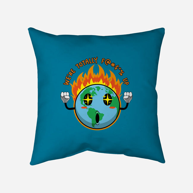 Happy Earth-None-Removable Cover-Throw Pillow-Kladenko