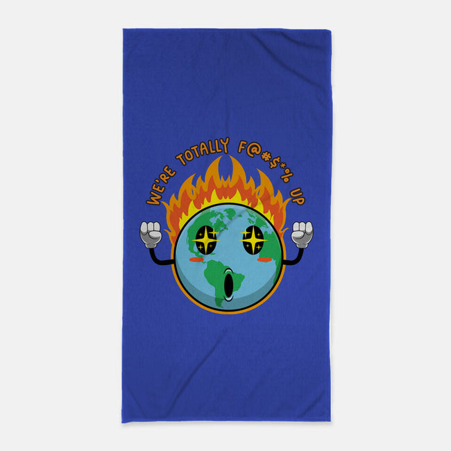 Happy Earth-None-Beach-Towel-Kladenko