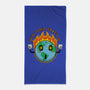 Happy Earth-None-Beach-Towel-Kladenko