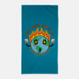 Happy Earth-None-Beach-Towel-Kladenko