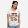 Bagel Tigers-Womens-V-Neck-Tee-tobefonseca