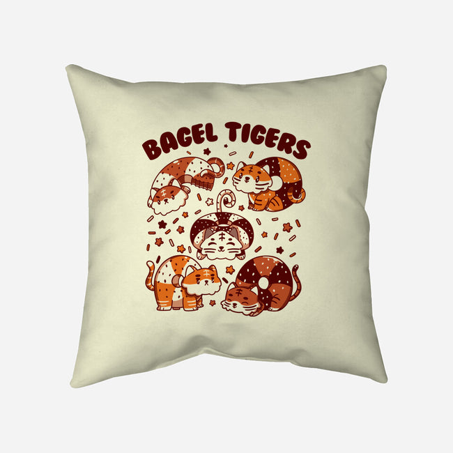 Bagel Tigers-None-Non-Removable Cover w Insert-Throw Pillow-tobefonseca