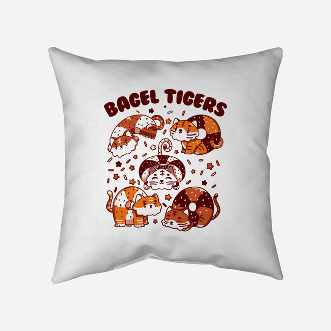 Bagel Tigers-None-Non-Removable Cover w Insert-Throw Pillow-tobefonseca