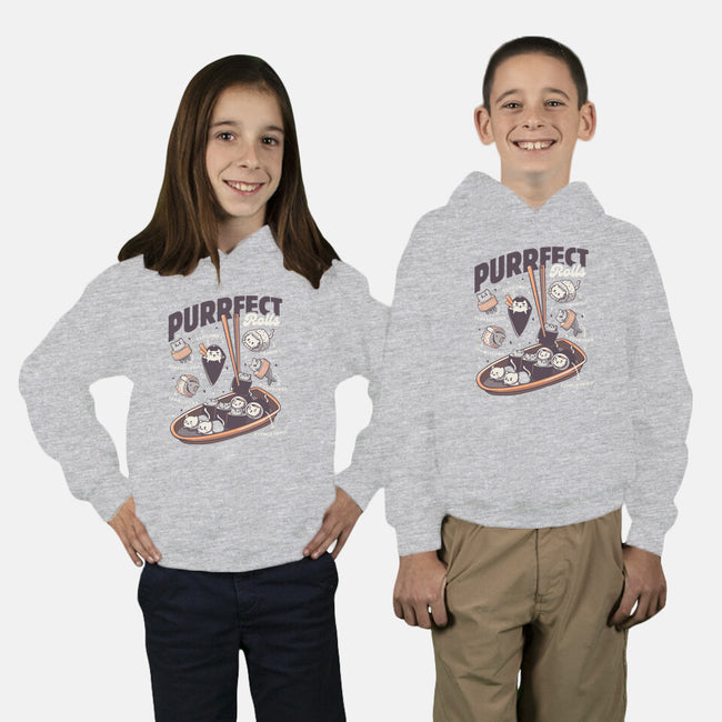 Purrfect Rolls-Youth-Pullover-Sweatshirt-tobefonseca