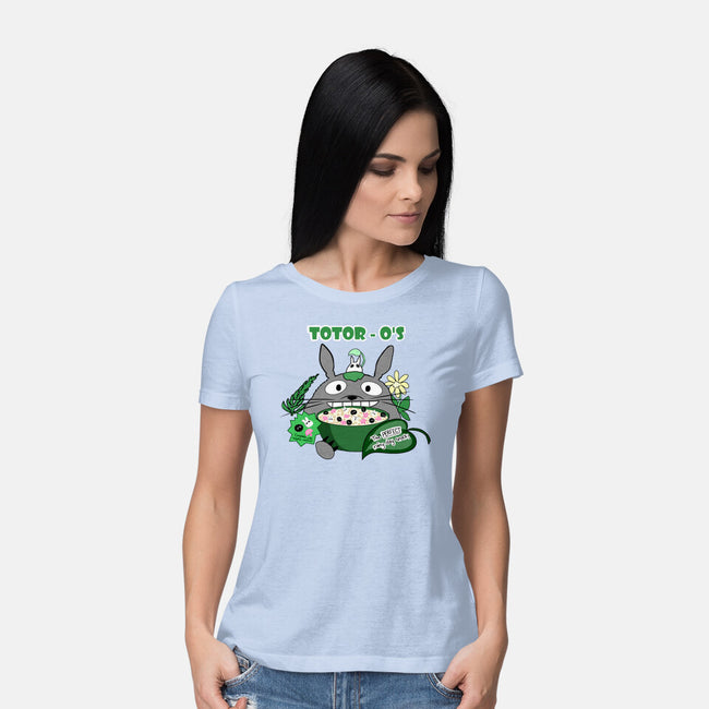 Forest Spirit Cereal-Womens-Basic-Tee-MurderBeanArt