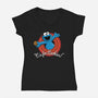 C Is For Cookies Folks-Womens-V-Neck-Tee-Barbadifuoco