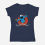 C Is For Cookies Folks-Womens-V-Neck-Tee-Barbadifuoco