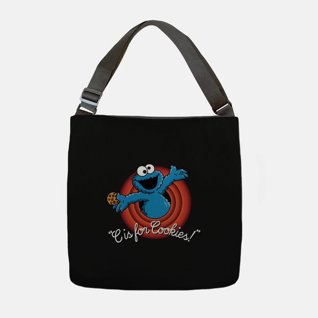 C Is For Cookies Folks-None-Adjustable Tote-Bag-Barbadifuoco